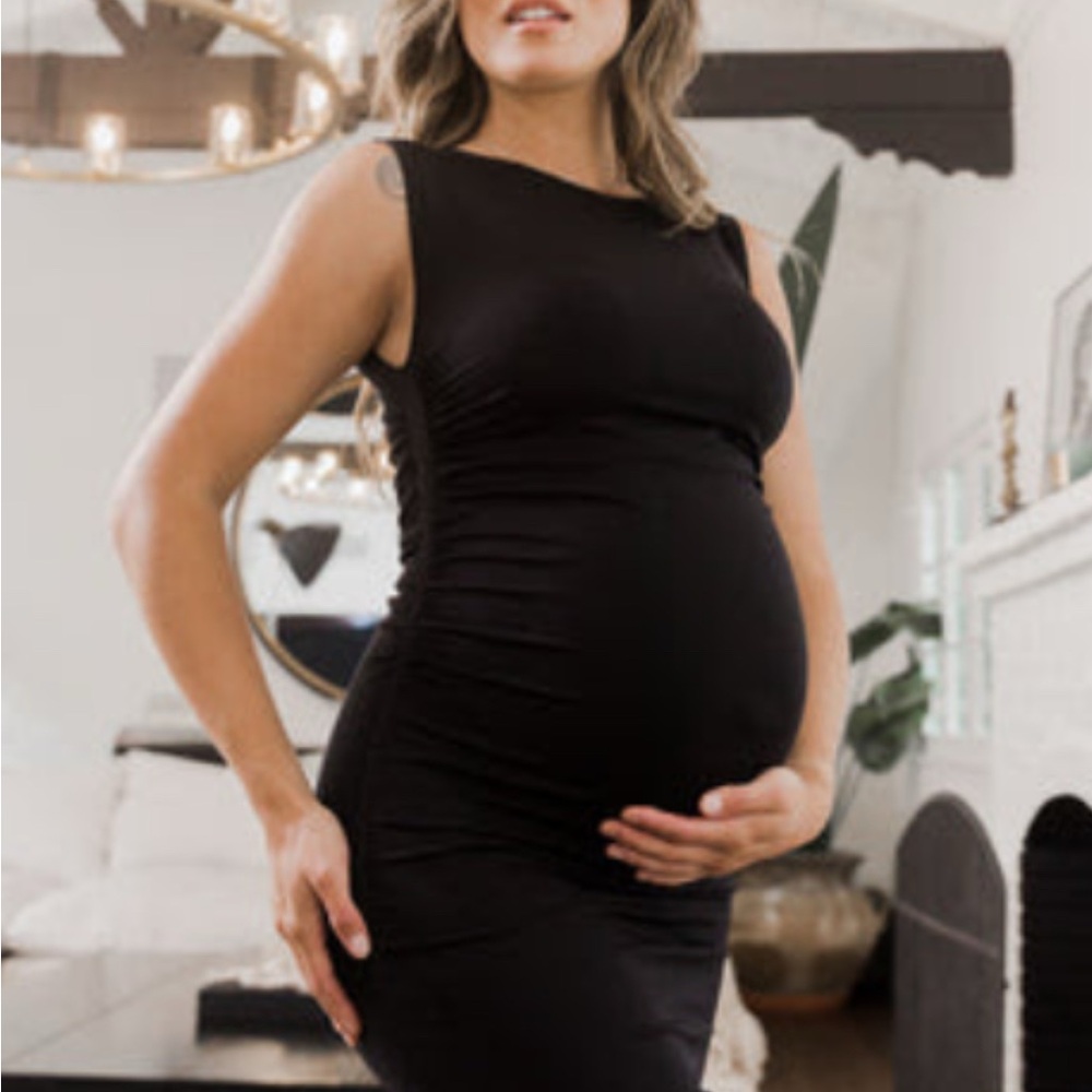 Elegant Black Maternity Dress